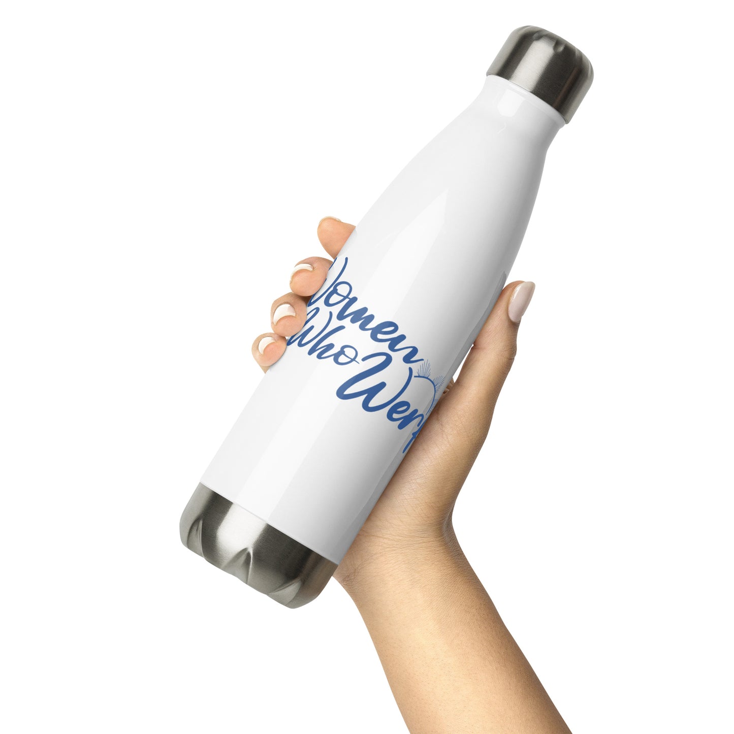 Women Who Werk™ White Stainless Steel Water Bottle