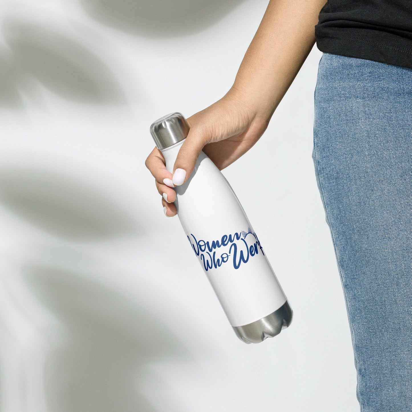 Women Who Werk™ White Stainless Steel Water Bottle