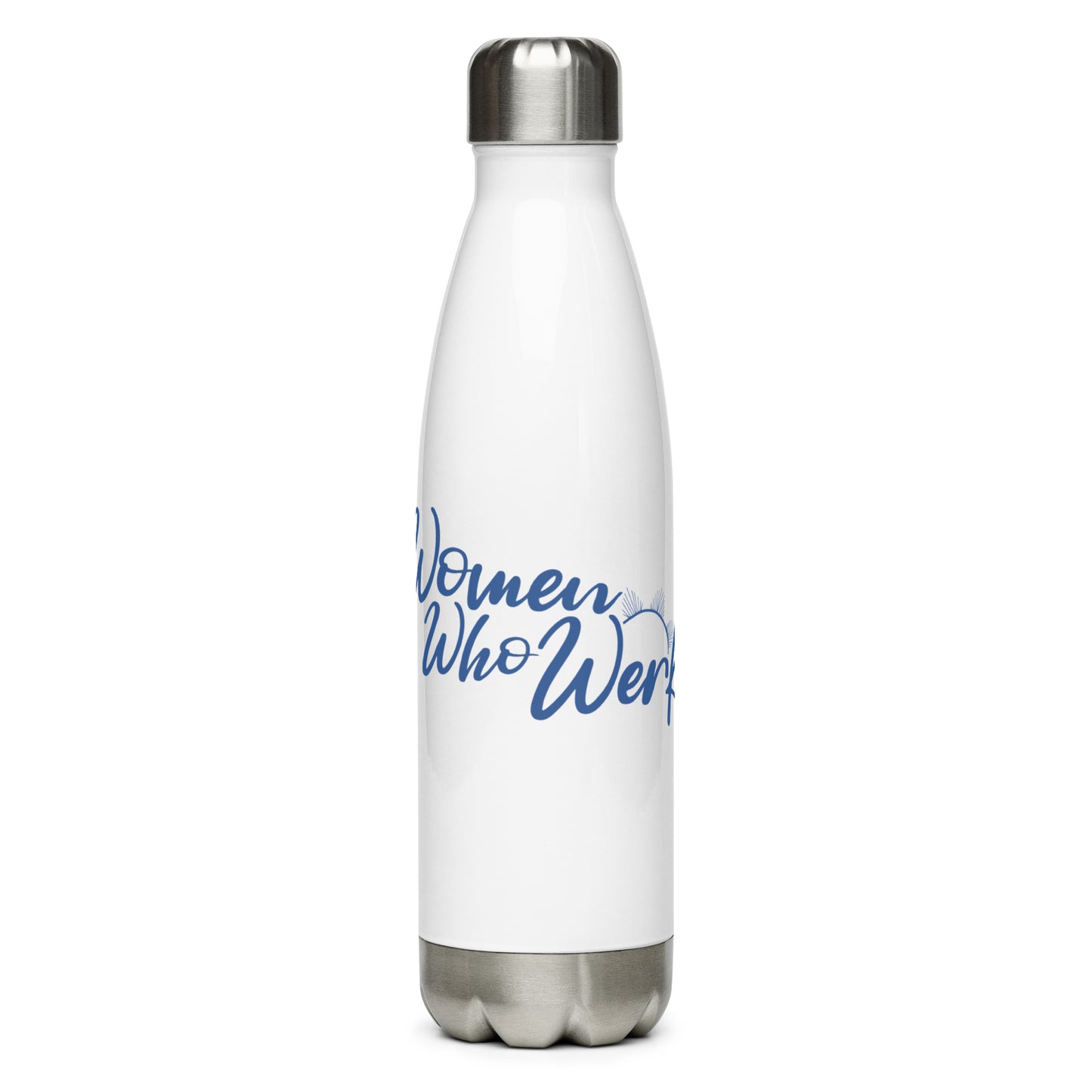 Women Who Werk™ White Stainless Steel Water Bottle