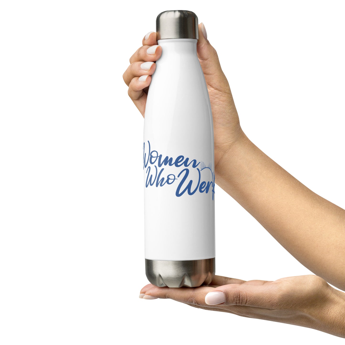 Women Who Werk™ White Stainless Steel Water Bottle