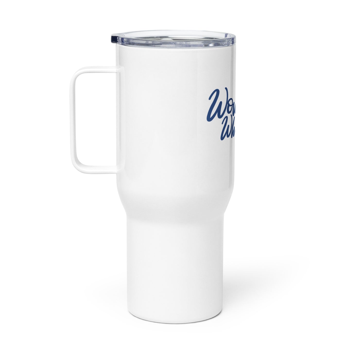 Women Who Werk™ White Stainless Steel Travel Mug