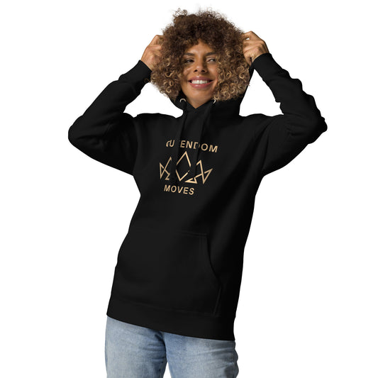 Queendom Moves™ Black Hooded Sweatshirt