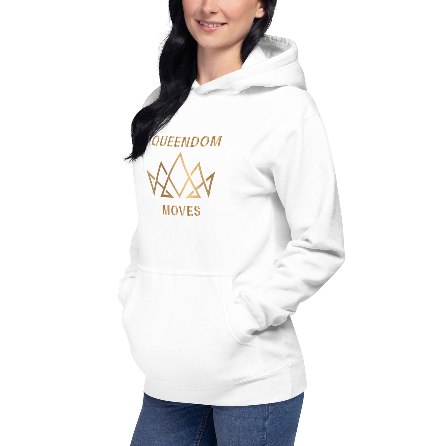 Queendom Moves™ White Hooded Sweatshirt